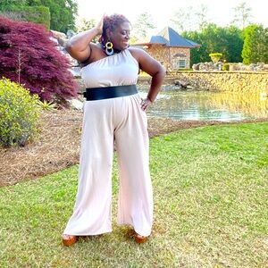 Plus Jumpsuit - Off-the-shoulder jumpsuit